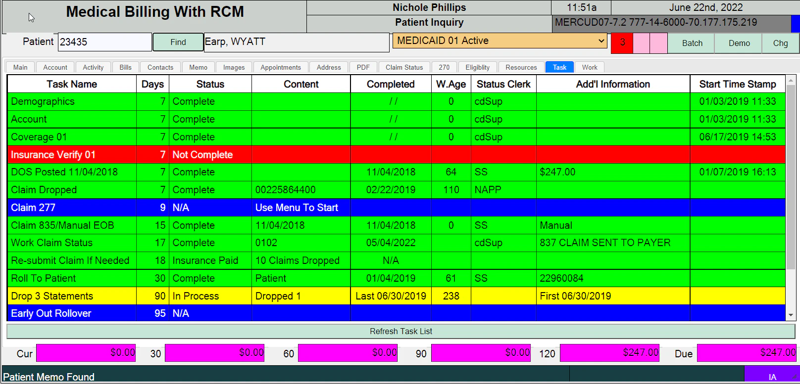screenshot of Mercury Medical